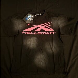 Hellstar Black/Pink Graphic T-Shirt Size Medium Brand New